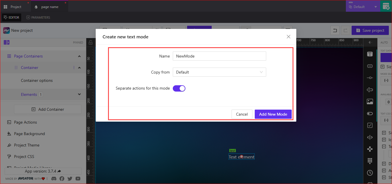 Create new text mode window