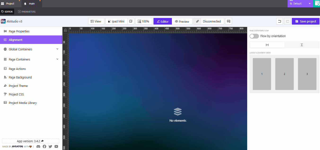 Alignment panel interaction demo