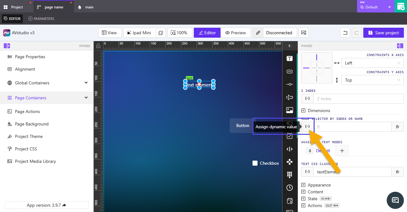 Assign Dynamic Value