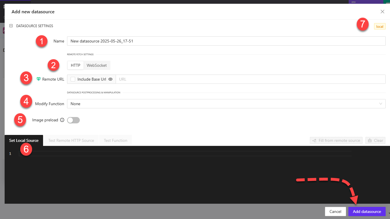 Create New Data Source