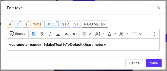Intercom Label Text Configuration