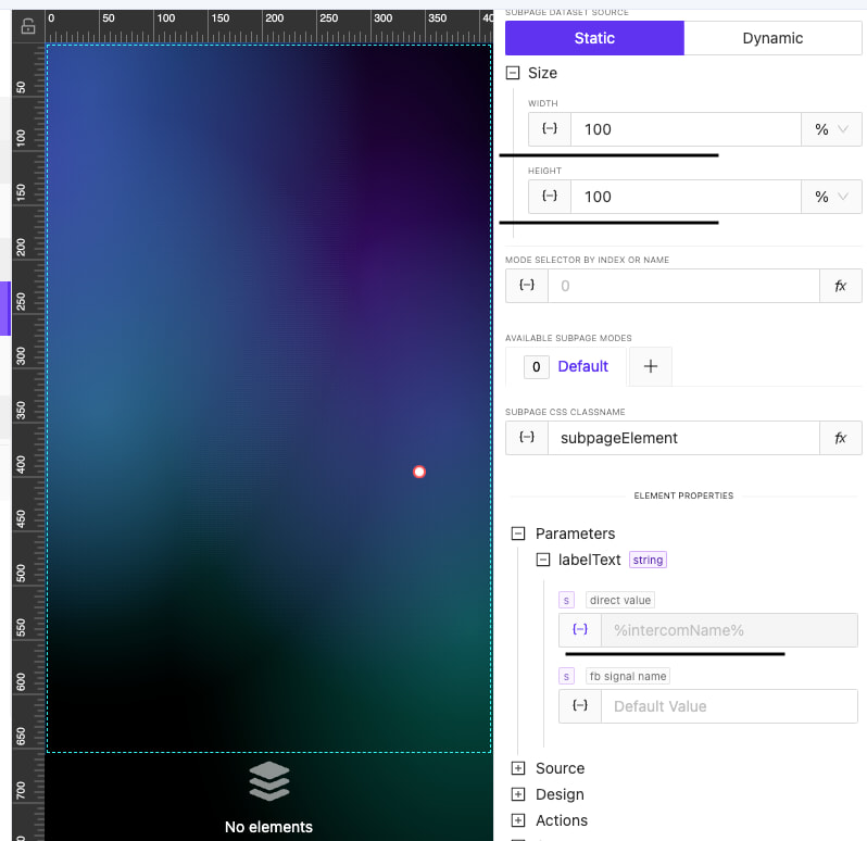 Subpage Configuration