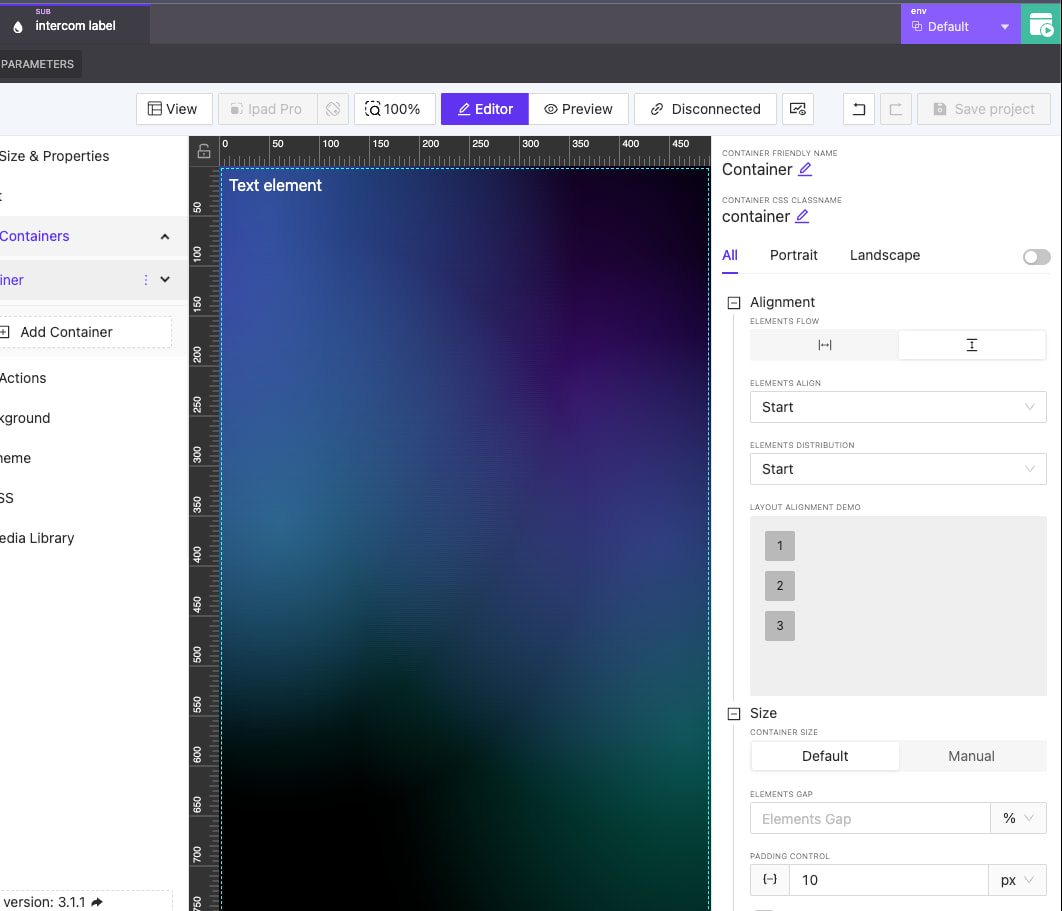 Intercom Labels Alignment