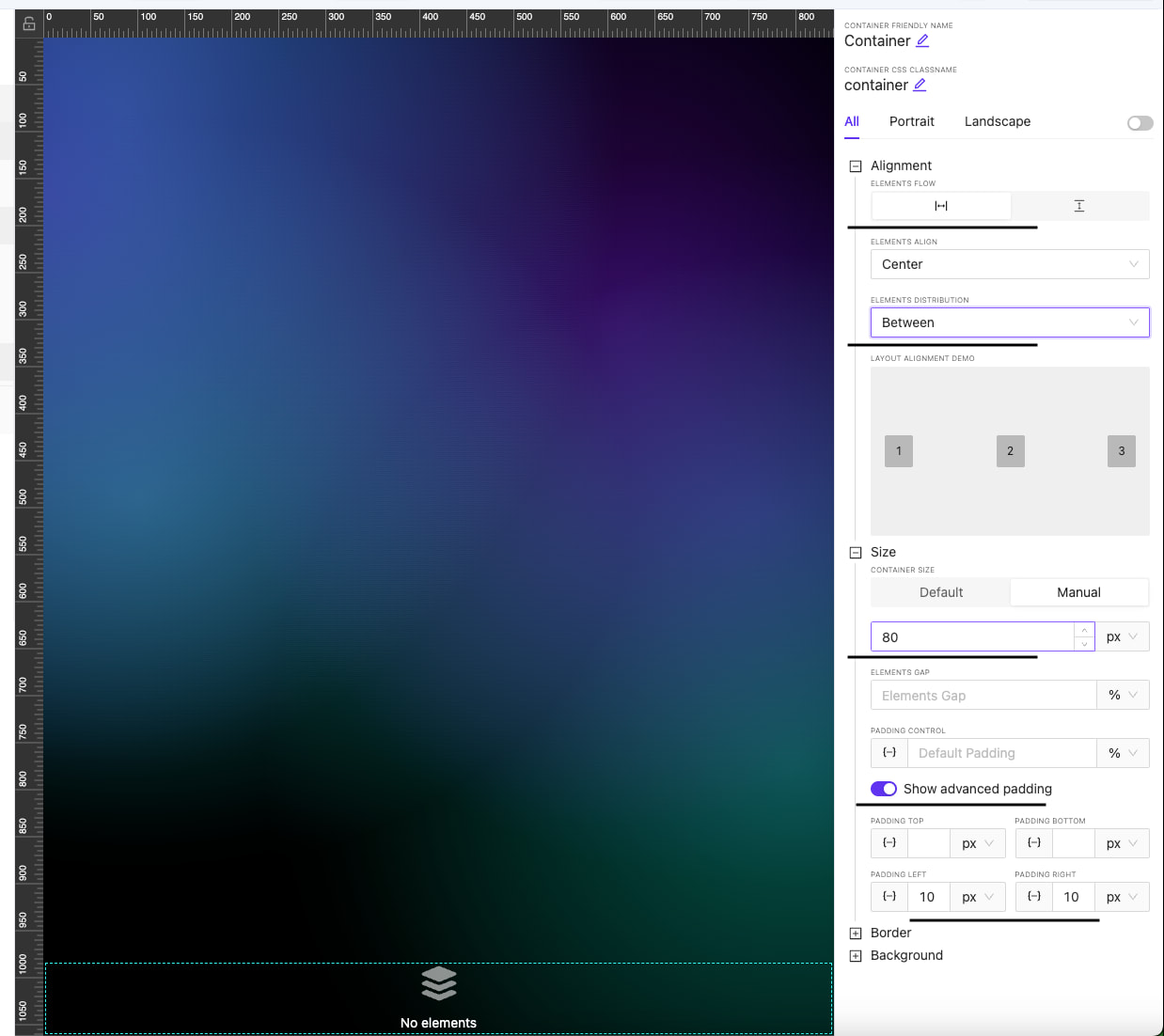 Page containers structure