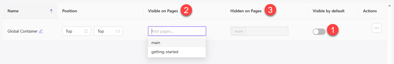 Global Container Visibility Toggle
