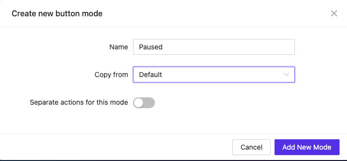 Play button new mode